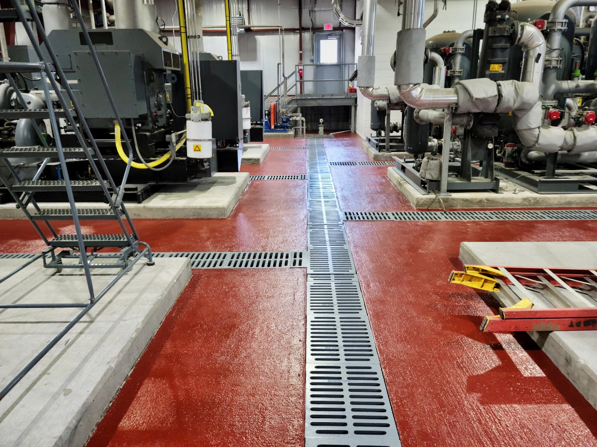 concrete floor paint coating in factory